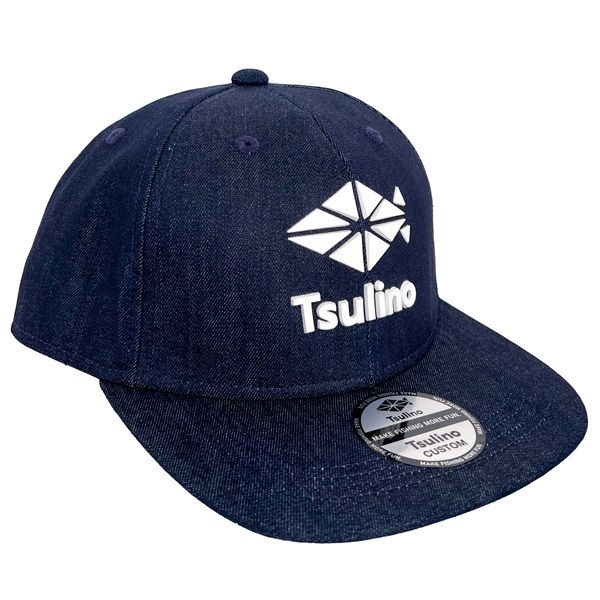 シリコンラバーフラットバイザーキャップ(デニム)